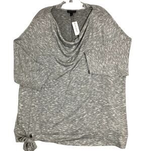Lane Bryant Pullover Blouse Women's‎ 22/24 Gray Shimmer Lightweight Summer